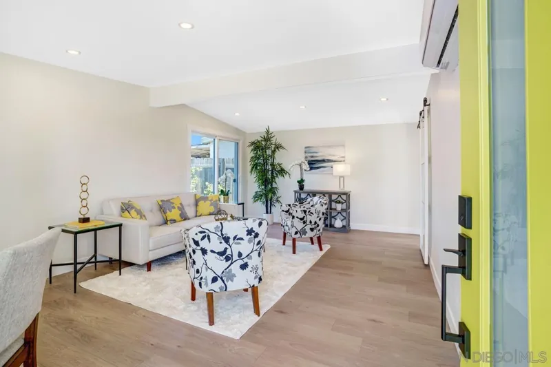 Living room with light walls